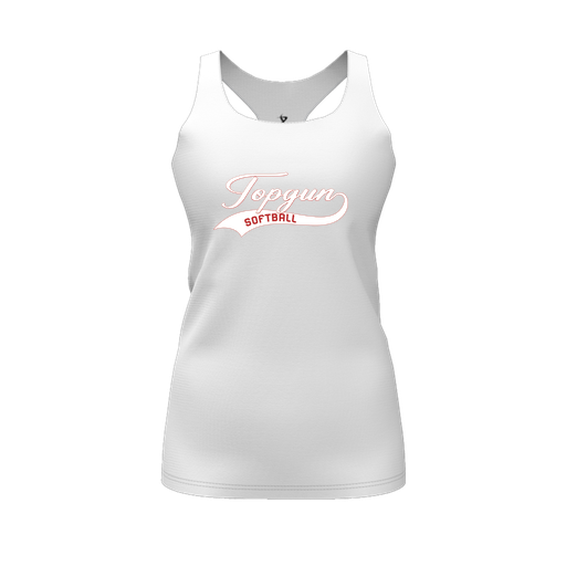 [FT0TRBWH-FYS-LOGO2] Decker Racerback Tank Top (Female Youth S, White, Logo 2)