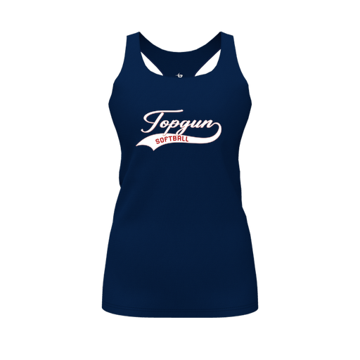 [FT0TRBNV-FYS-LOGO2] Decker Racerback Tank Top (Female Youth S, Navy, Logo 2)
