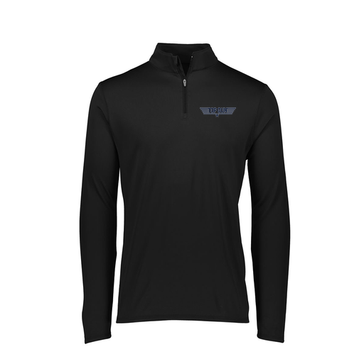 [FTLQFLBK-FAXS-LOGO1] Decker Women's Flex-Lite 1/4 Zip Shirt (Female Adult XS, Black, Logo 1)