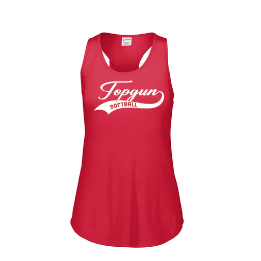 [3078.V96.S-LOGO2] Ladies Tri Blend Tank Top (Female Adult S, Red, Logo 2)
