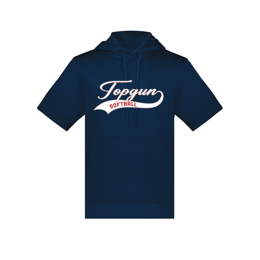 [6871.065.S-LOGO2] Men's Dri Fit Short Sleeve Hoodie (Adult S, Navy, Logo 2)