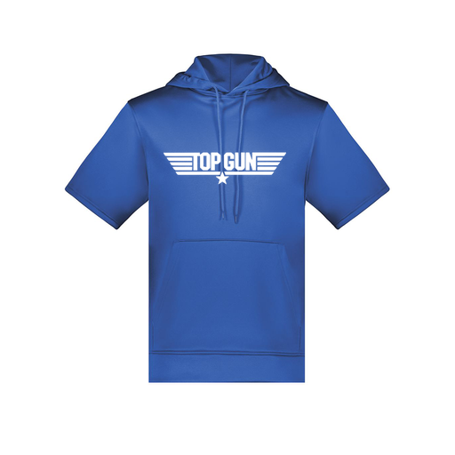 [6871.060.S-LOGO3] Men's Dri Fit Short Sleeve Hoodie (Adult S, Royal, Logo 3)
