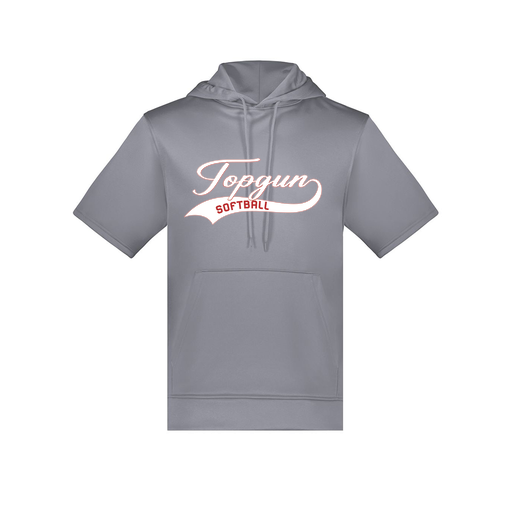 [6871.059.S-LOGO2] Men's Dri Fit Short Sleeve Hoodie (Adult S, Gray, Logo 2)