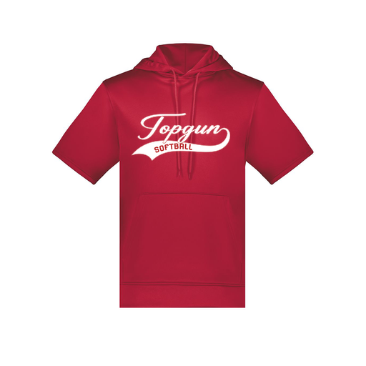 [6871.083.S-LOGO2] Men's Dri Fit Short Sleeve Hoodie (Adult S, Red, Logo 2)