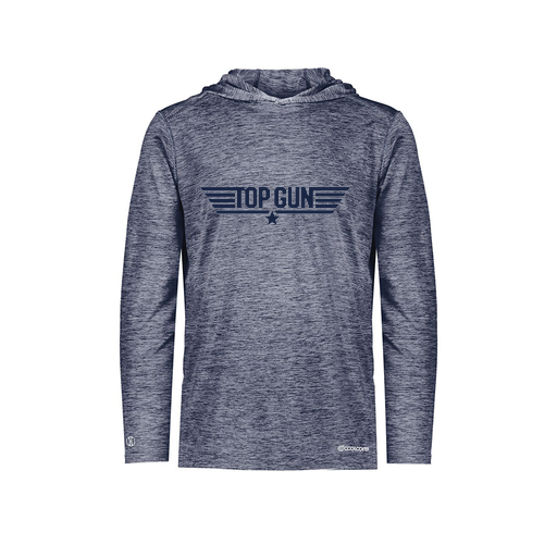 [FOLHCGNV-YS-LOGO1] Decker Youth Charge Hoodie (Youth S, Navy, Logo 1)