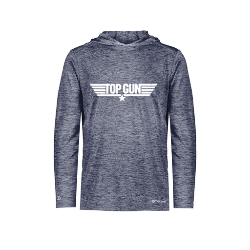 [FOLHCGNV-YS-LOGO3] Decker Youth Charge Hoodie (Youth S, Navy, Logo 3)