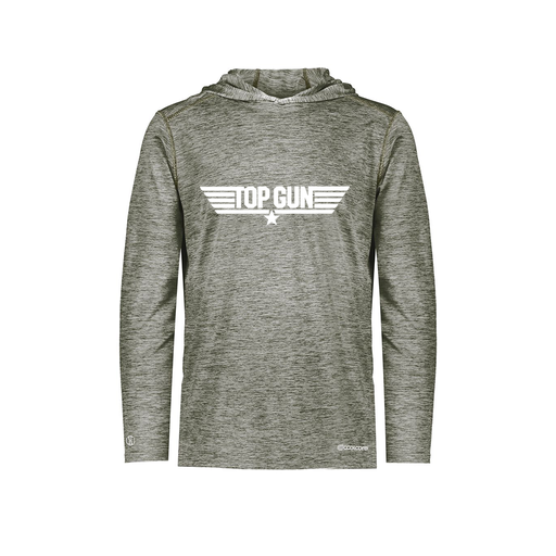 [FOLHCGGY-YS-LOGO3] Decker Youth Charge Hoodie (Youth S, Gray, Logo 3)