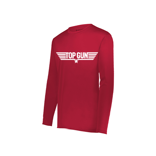 [222822.083.XS-LOGO3] Men's LS Smooth Sport Shirt (Adult XS, Red, Logo 3)