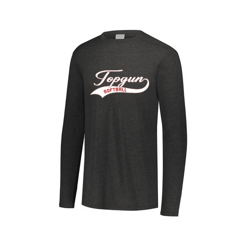 [FTLCUBBK-AXS-LOGO2] Decker Men's Tri-Blend T-Shirt - Long Sleeve (Adult XS, Black, Logo 2)