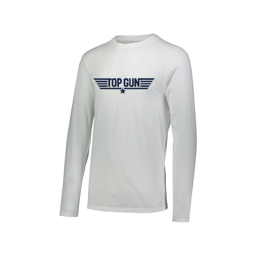 [FTLCUBWH-AXS-LOGO1] Decker Men's Tri-Blend T-Shirt - Long Sleeve (Adult XS, White, Logo 1)