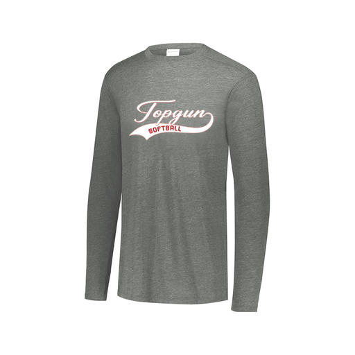 [FTLCUBGY-AXS-LOGO2] Decker Men's Tri-Blend T-Shirt - Long Sleeve (Adult XS, Gray, Logo 2)