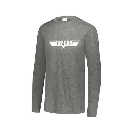 [FTLCUBGY-AXS-LOGO3] Decker Men's Tri-Blend T-Shirt - Long Sleeve (Adult XS, Gray, Logo 3)