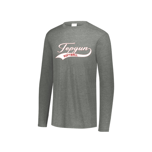 [FTLCUBGY-YS-LOGO2] Decker Youth Tri-Blend T-Shirt - Long Sleeve (Youth S, Gray, Logo 2)