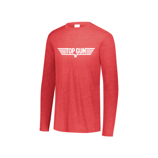 [3076.V96.S-LOGO3] Youth LS Ultra-blend T-Shirt (Youth S, Red, Logo 3)