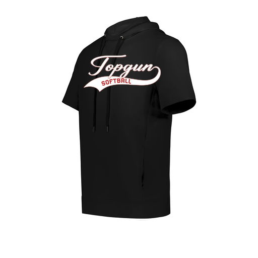 [222605.080.S-LOGO2] YOUTH VENTURA SOFT KNIT SHORT SLEEVE HOODIE (Youth S, Black, Logo 2)