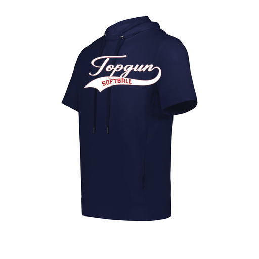 [222605.065.S-LOGO2] YOUTH VENTURA SOFT KNIT SHORT SLEEVE HOODIE (Youth S, Navy, Logo 2)