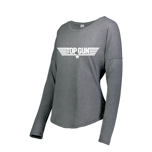 [3077.013.XS-LOGO3] Ladies LS Ultra-blend T-Shirt (Female Adult XS, Gray, Logo 3)