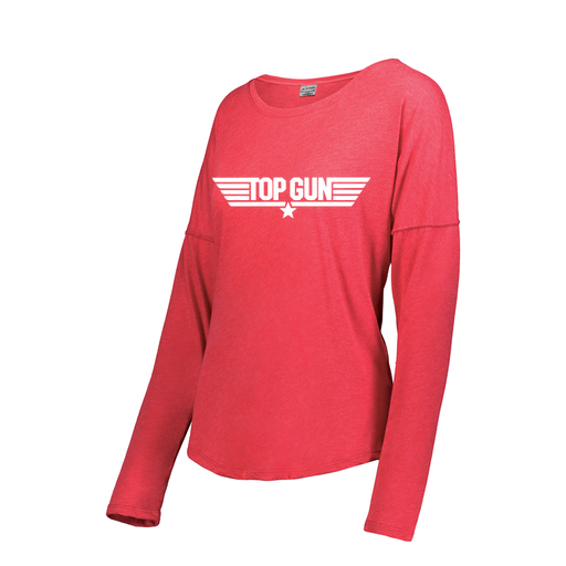 [3077.V96.XS-LOGO3] Ladies LS Ultra-blend T-Shirt (Female Adult XS, Red, Logo 3)